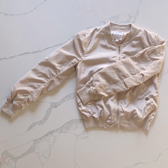Light Beige/Pink Cute Bomber Jacket - Picture 1 of 8